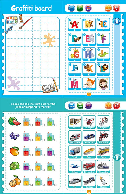 Intelligence Book | Interactive - Musical English Educational Phonetic Learning for 3 + Year Kids