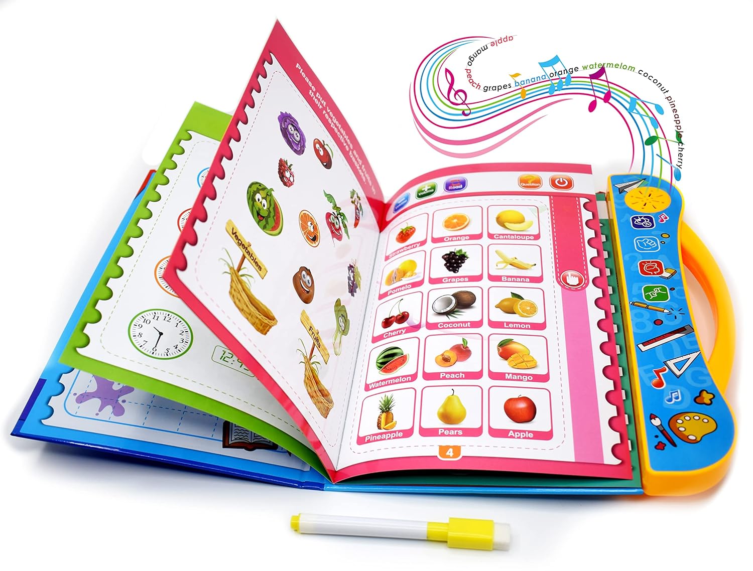 Intelligence Book | Interactive - Musical English Educational Phonetic Learning for 3 + Year Kids
