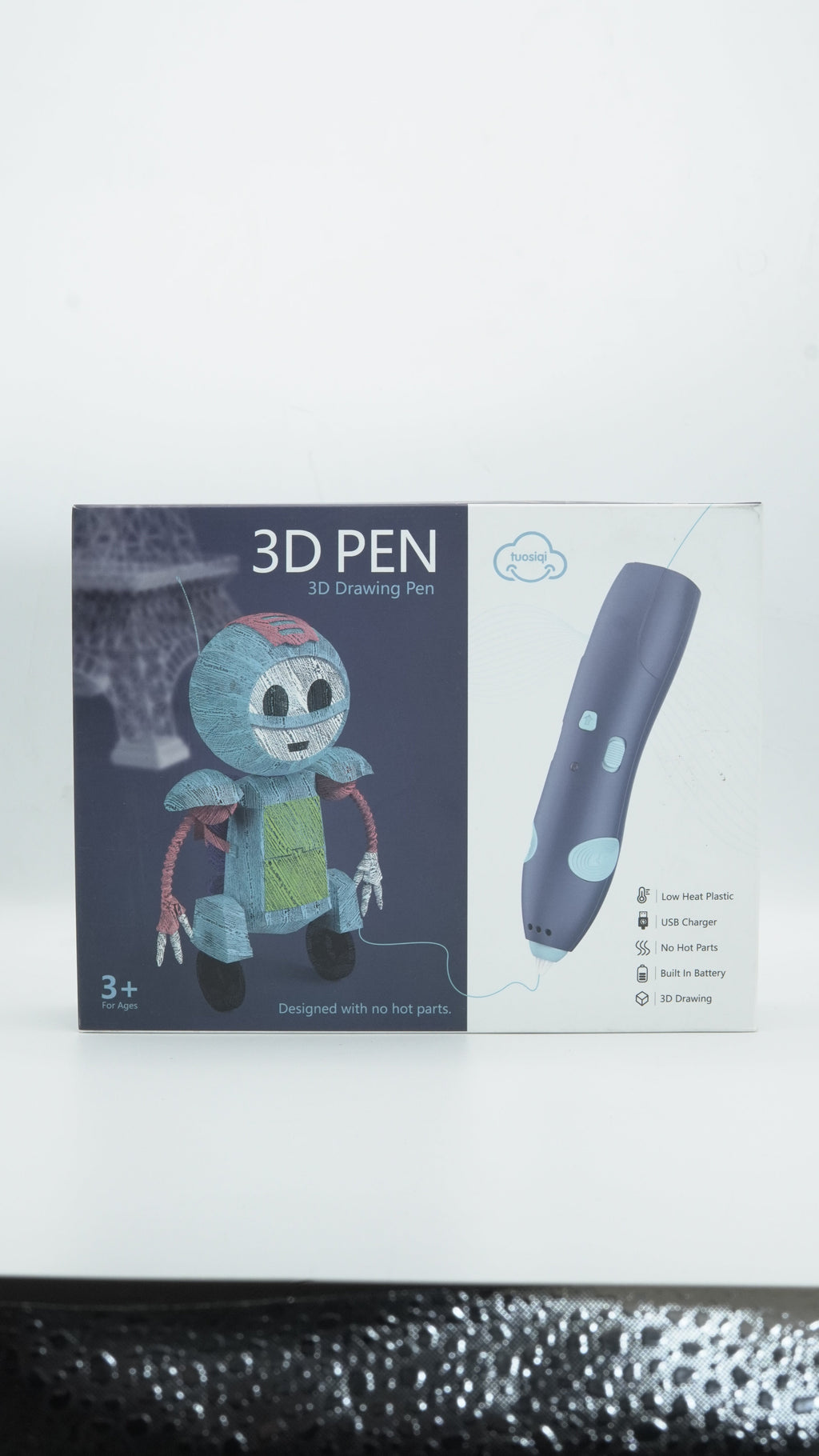 Rechargeable Low-Heat 3D Drawing Pen for Kids (Ages 3+)