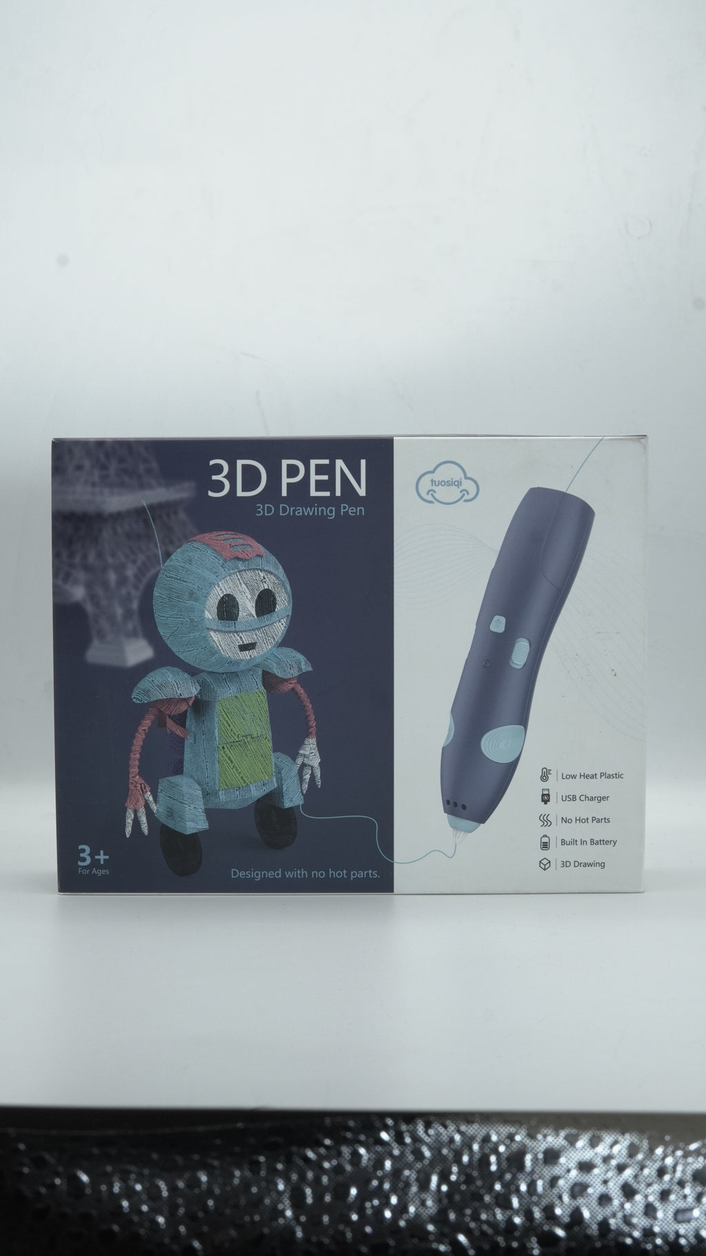 Rechargeable Low-Heat 3D Drawing Pen for Kids (Ages 3+)
