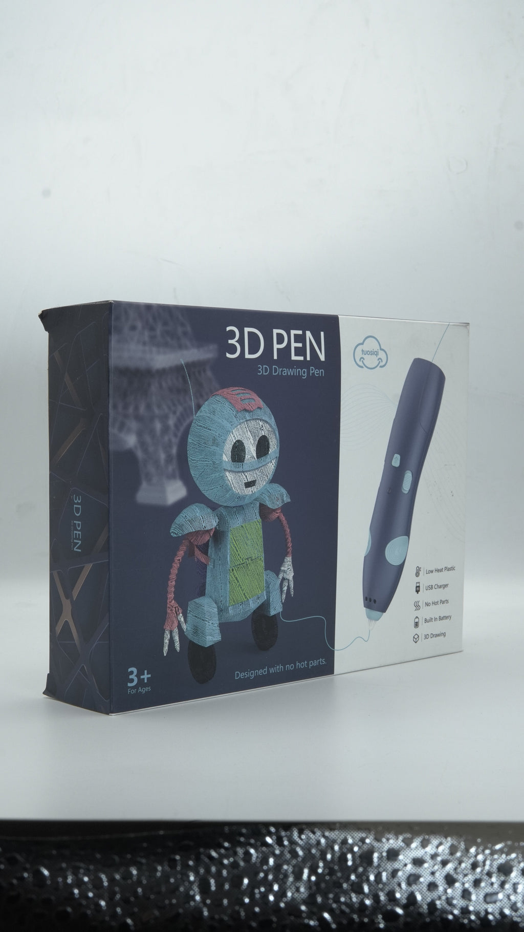 Rechargeable Low-Heat 3D Drawing Pen for Kids (Ages 3+)