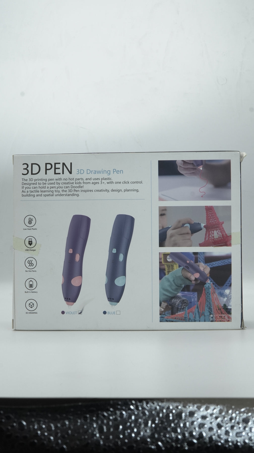 Rechargeable Low-Heat 3D Drawing Pen for Kids (Ages 3+)
