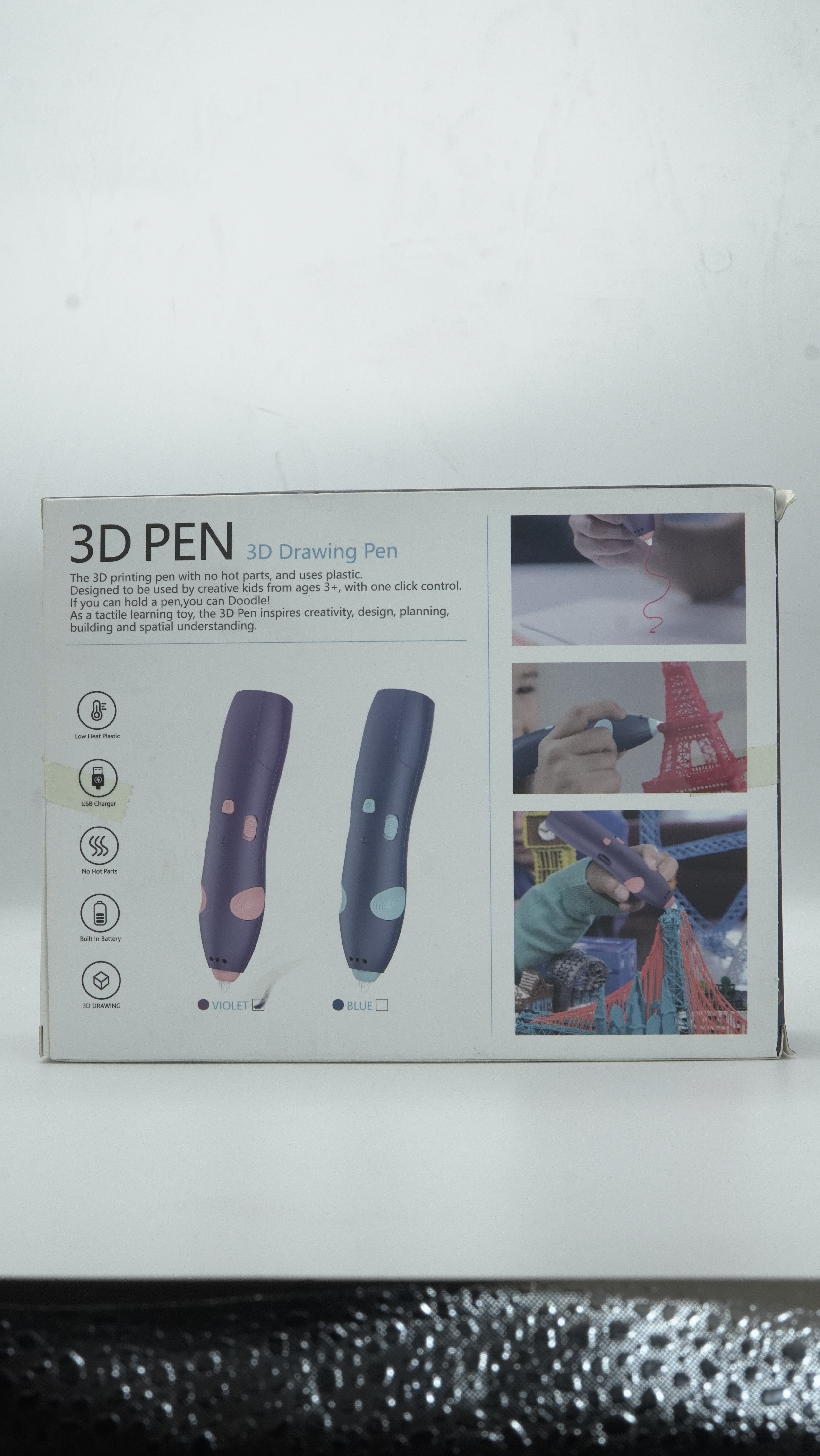 Rechargeable Low-Heat 3D Drawing Pen for Kids (Ages 3+)