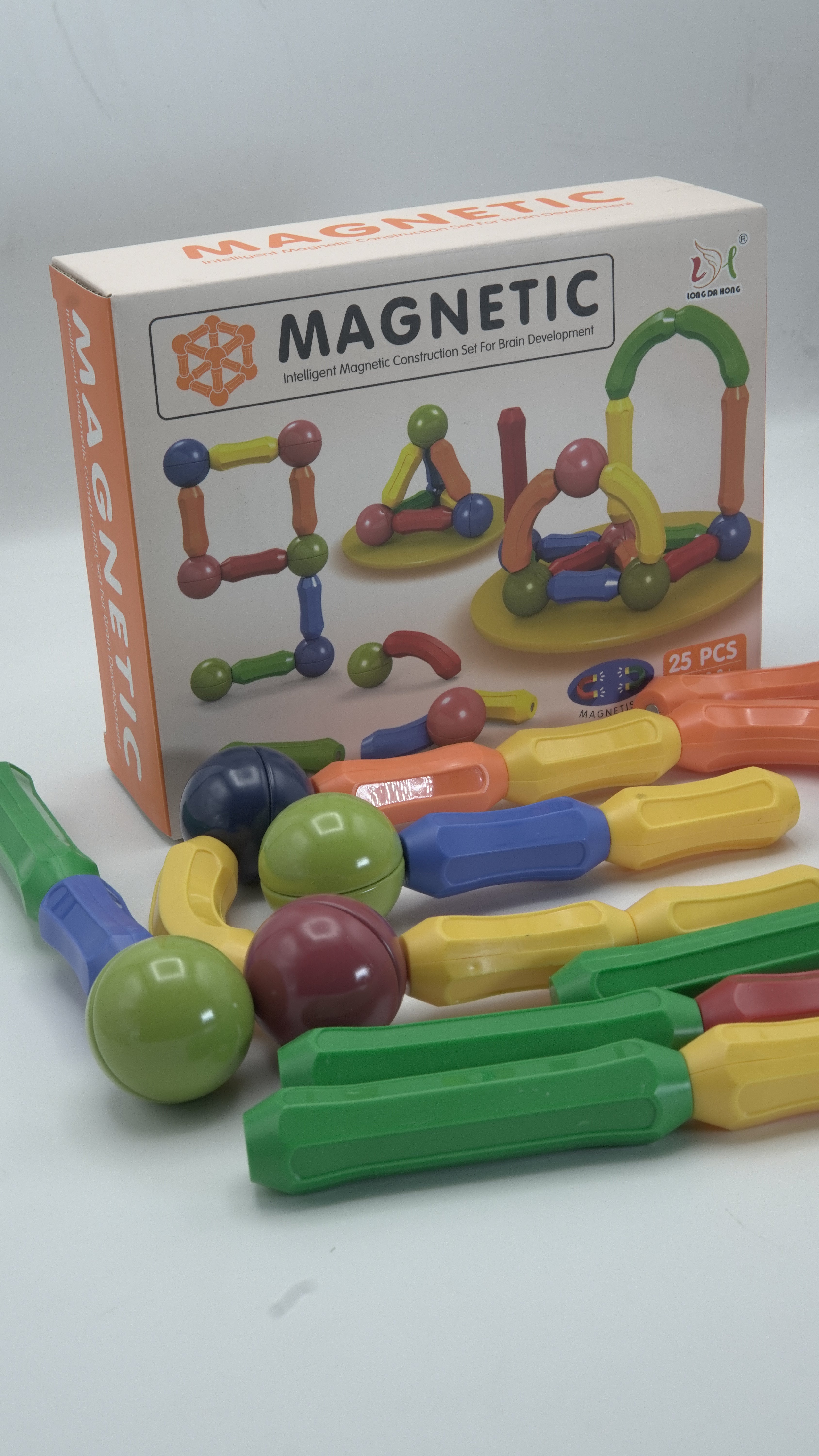 25-Piece Magnetic Sticks & Balls Intelligent Construction Set for Brain Development