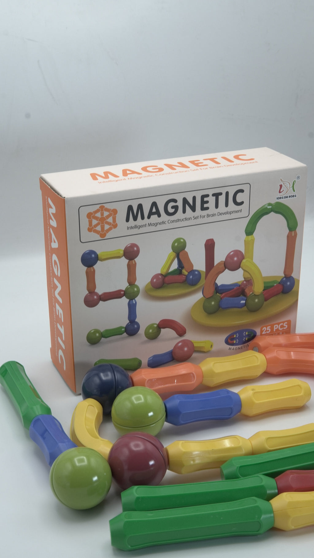 25-Piece Magnetic Sticks & Balls Intelligent Construction Set for Brain Development