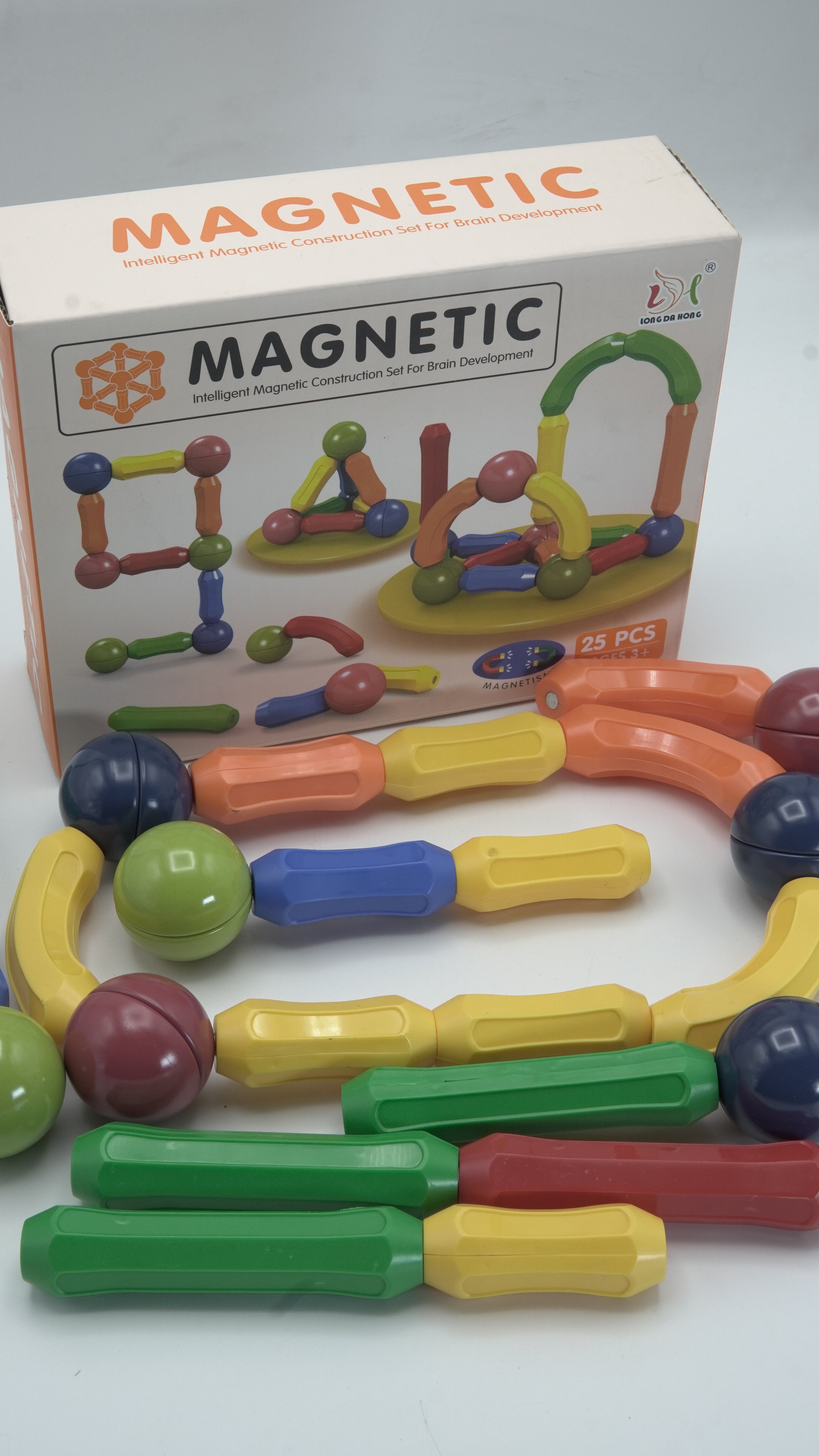 25-Piece Magnetic Sticks & Balls Intelligent Construction Set for Brain Development