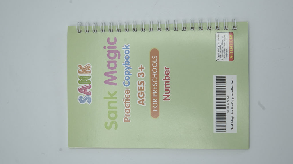 Sank Magic Practice Copybook Set: Reusable Handwriting & Math Tracing Books for Kids