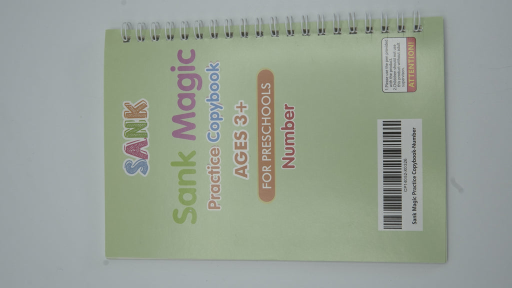 Sank Magic Practice Copybook Set: Reusable Handwriting & Math Tracing Books for Kids
