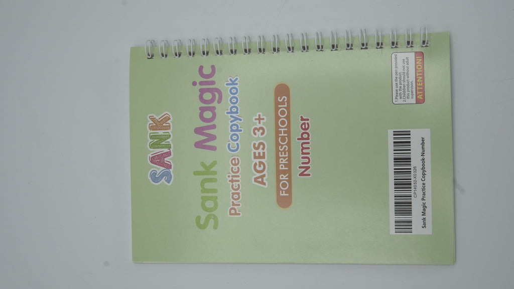 Sank Magic Practice Copybook Set: Reusable Handwriting & Math Tracing Books for Kids