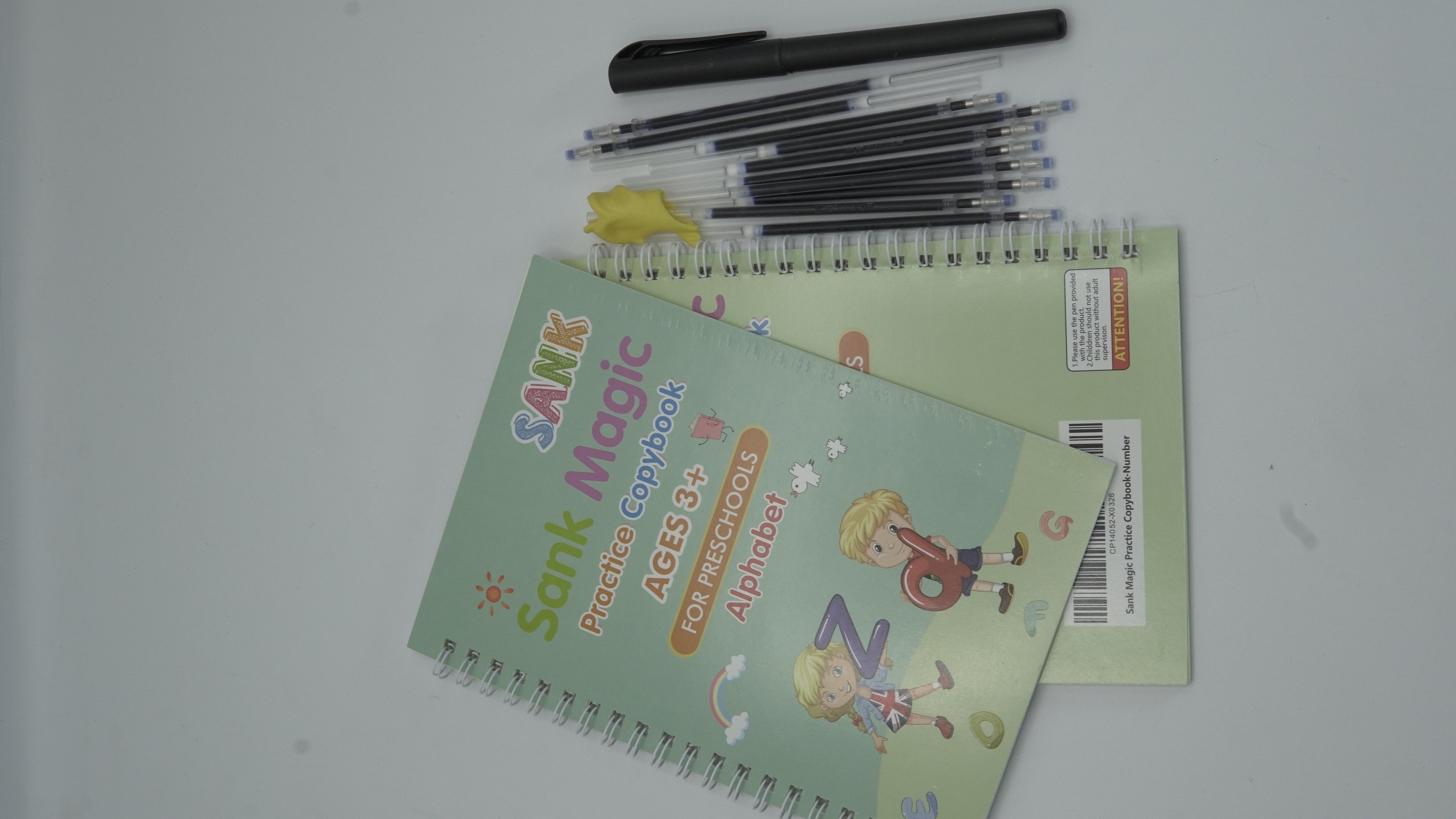 Sank Magic Practice Copybook Set: Reusable Handwriting & Math Tracing Books for Kids