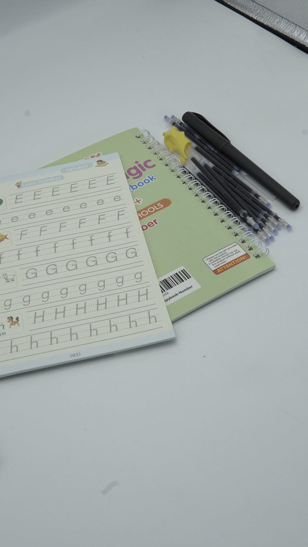 Sank Magic Practice Copybook Set: Reusable Handwriting & Math Tracing Books for Kids