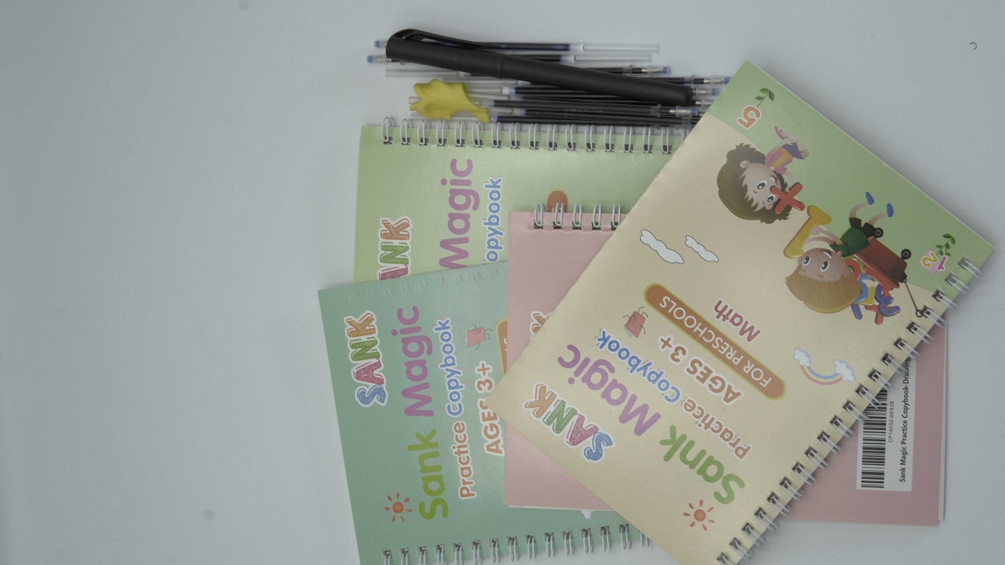 Sank Magic Practice Copybook Set: Reusable Handwriting & Math Tracing Books for Kids