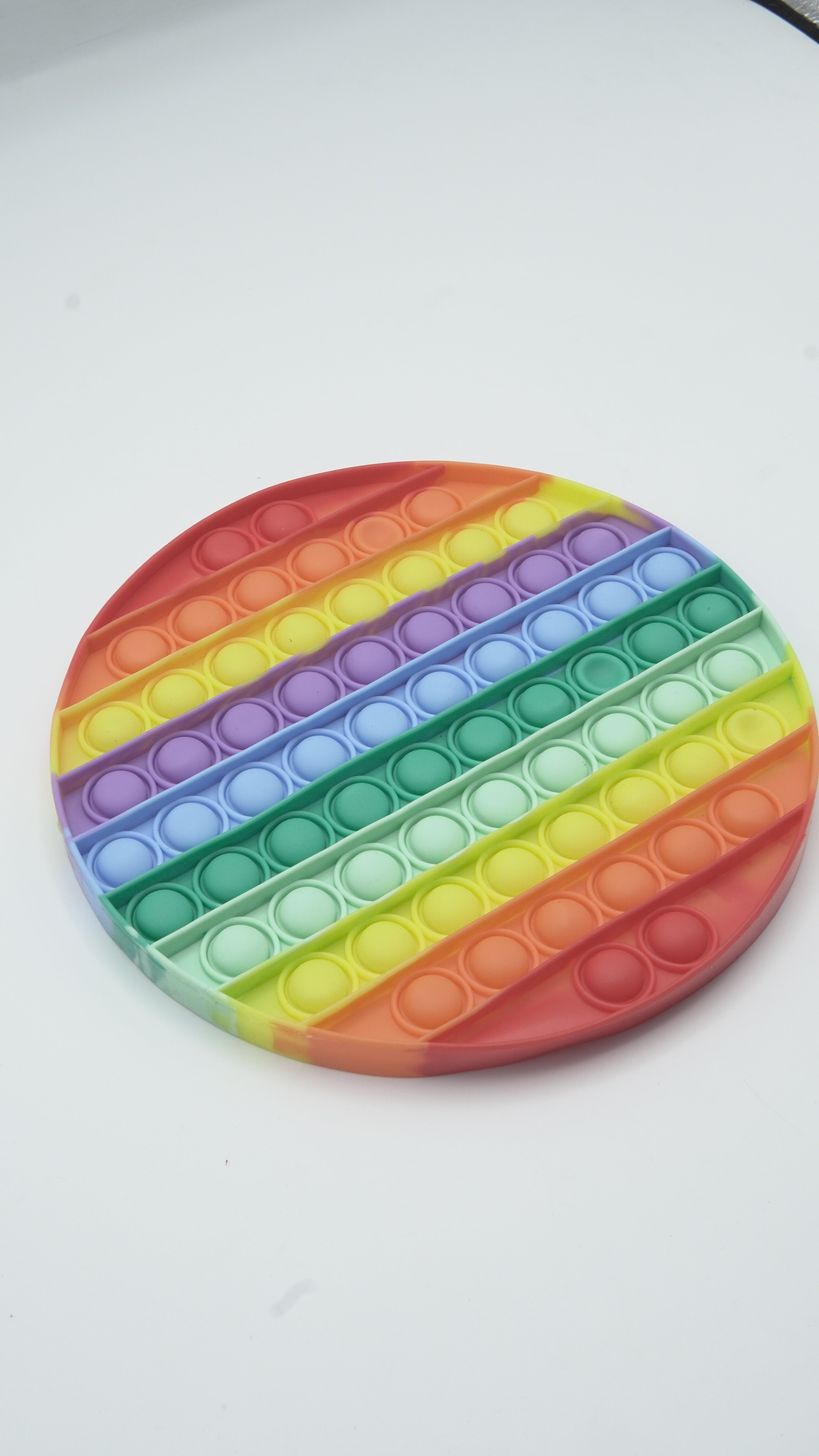 Rainbow Circle Push Pop Bubble Fidget Sensory Toy (Stress Reliever)
