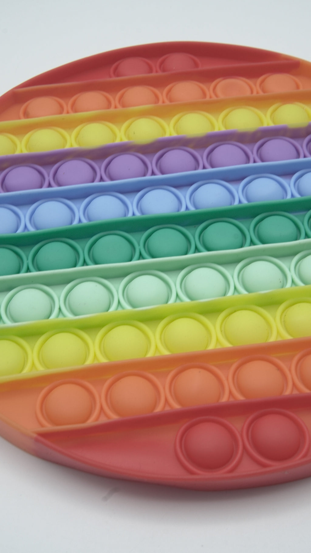Rainbow Circle Push Pop Bubble Fidget Sensory Toy (Stress Reliever)