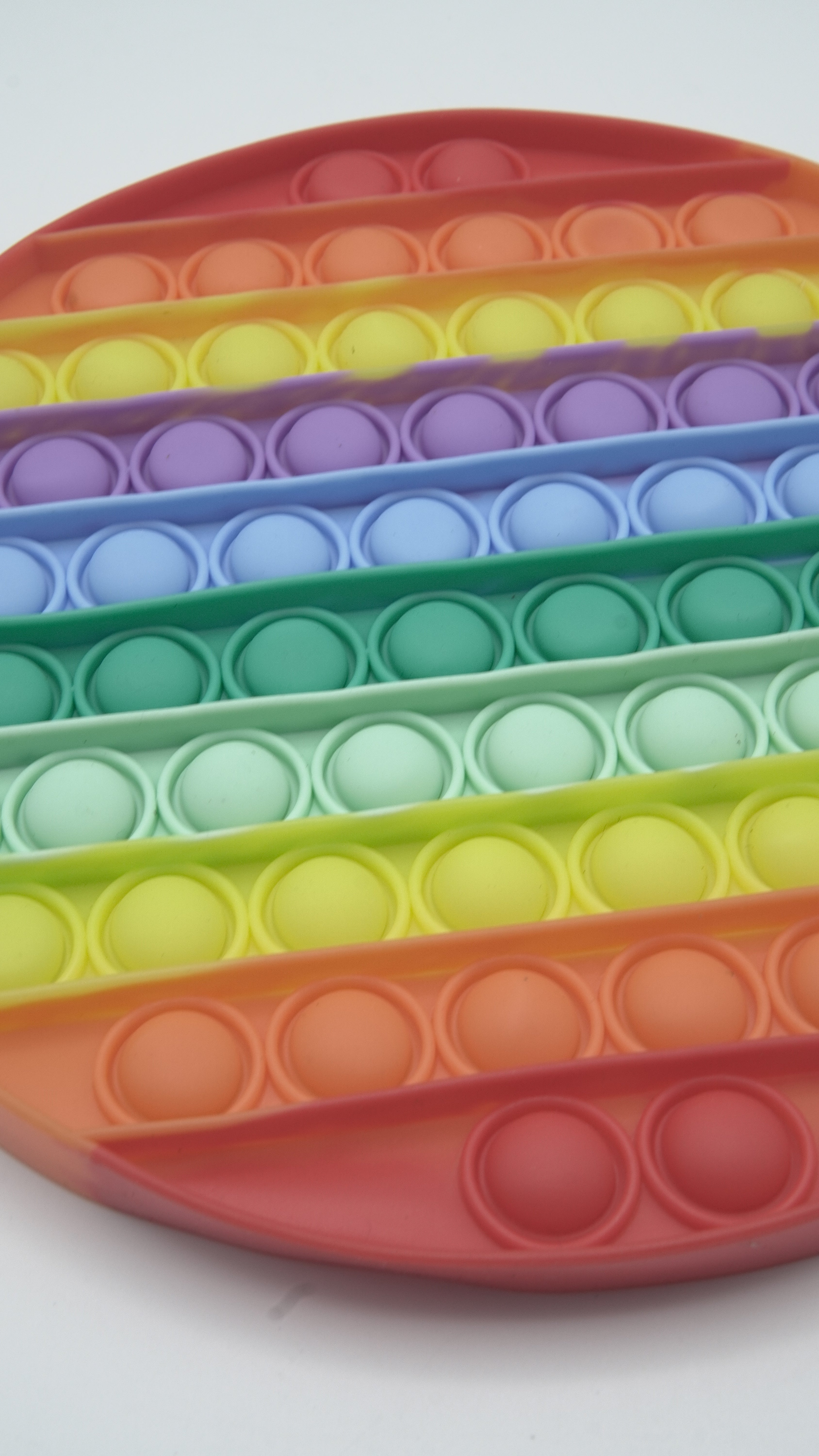 Rainbow Circle Push Pop Bubble Fidget Sensory Toy (Stress Reliever)
