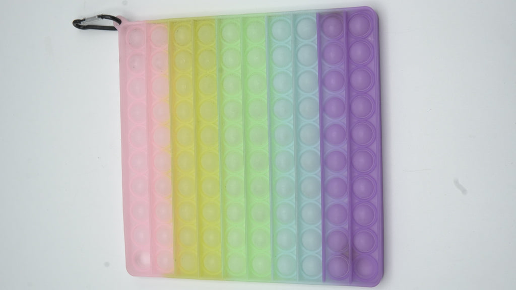 Jumbo Square Rainbow Push Pop Bubble Fidget Sensory Toy (20cm)