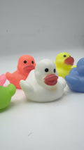 Colorful Mini Rubber Duckies Set: Floating & Squeaky Bath Toys