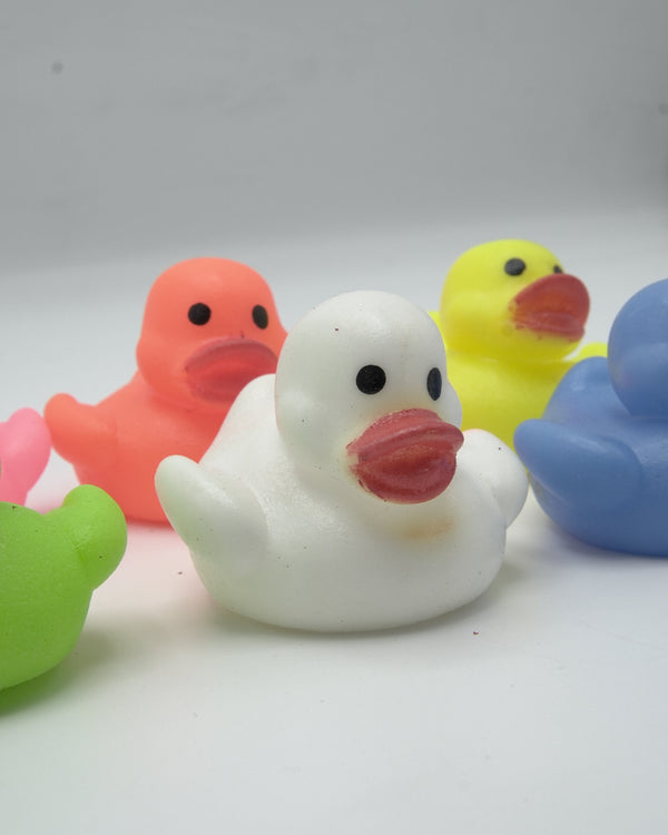 Colorful Mini Rubber Duckies Set: Floating & Squeaky Bath Toys