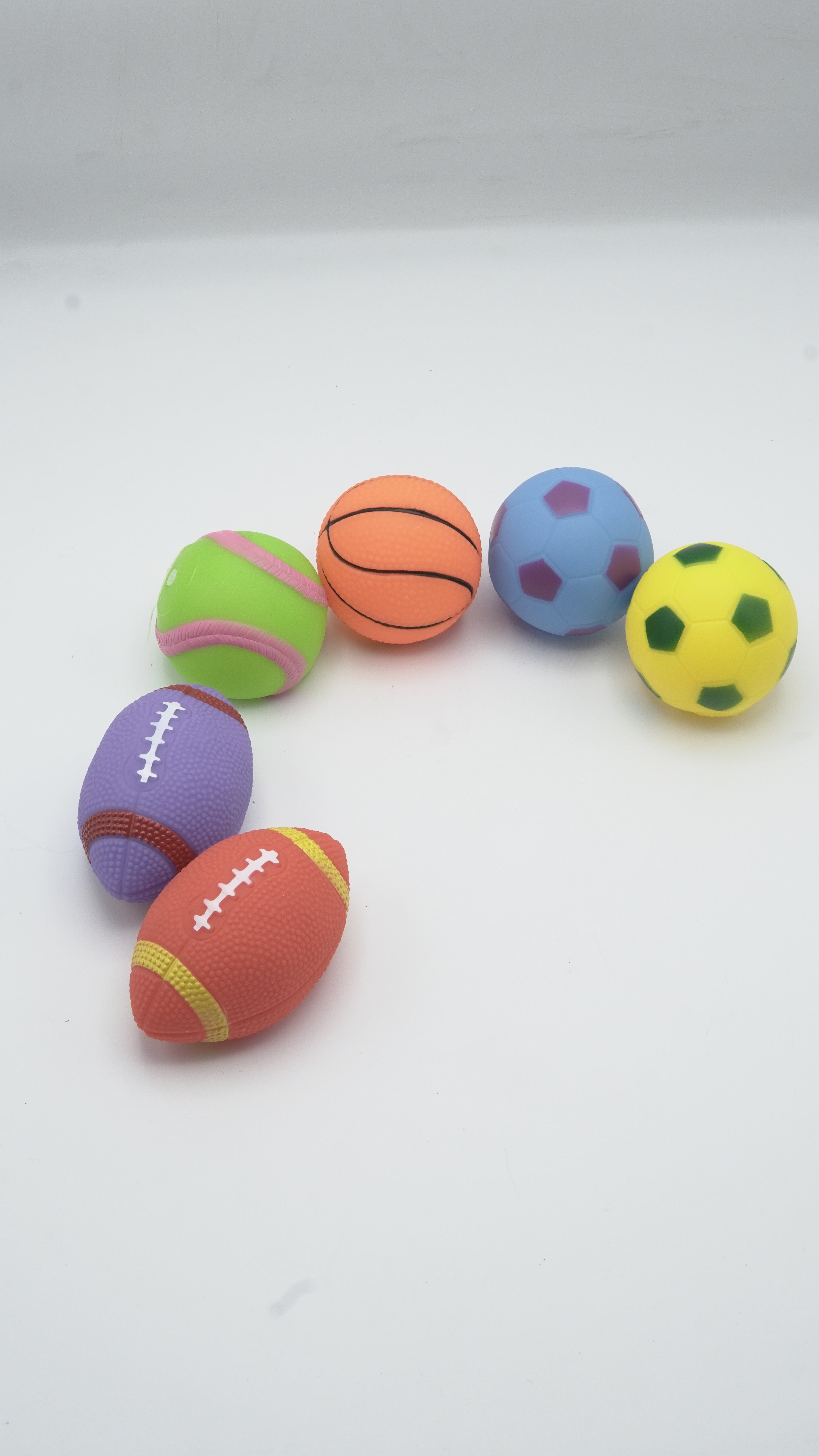 Kids' Soft PVC Sports Ball Play Set: Squeaky Bath & Play Toys