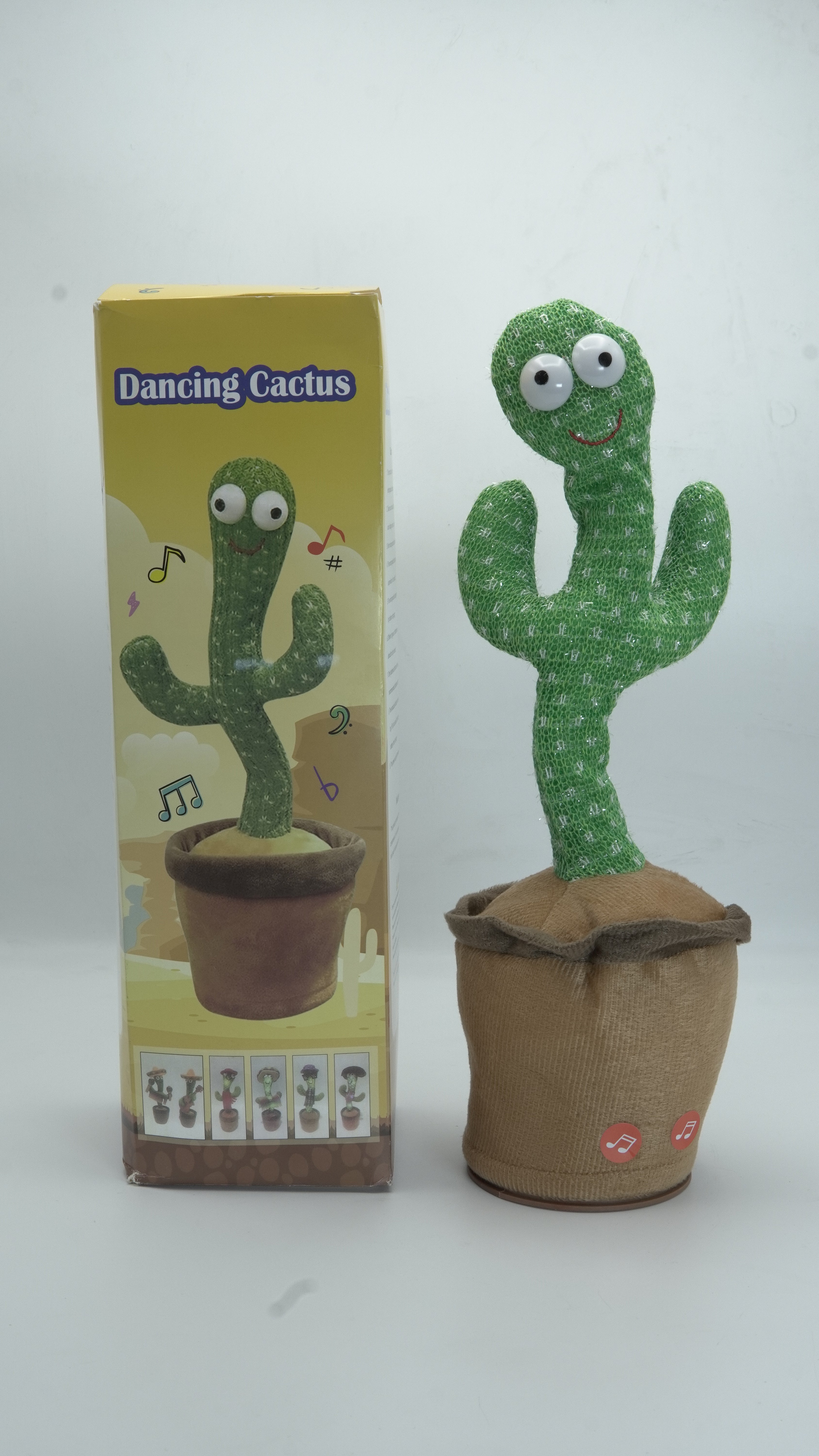 Interactive "Dancing Cactus" Talking, Singing, & Recording Plush Toy