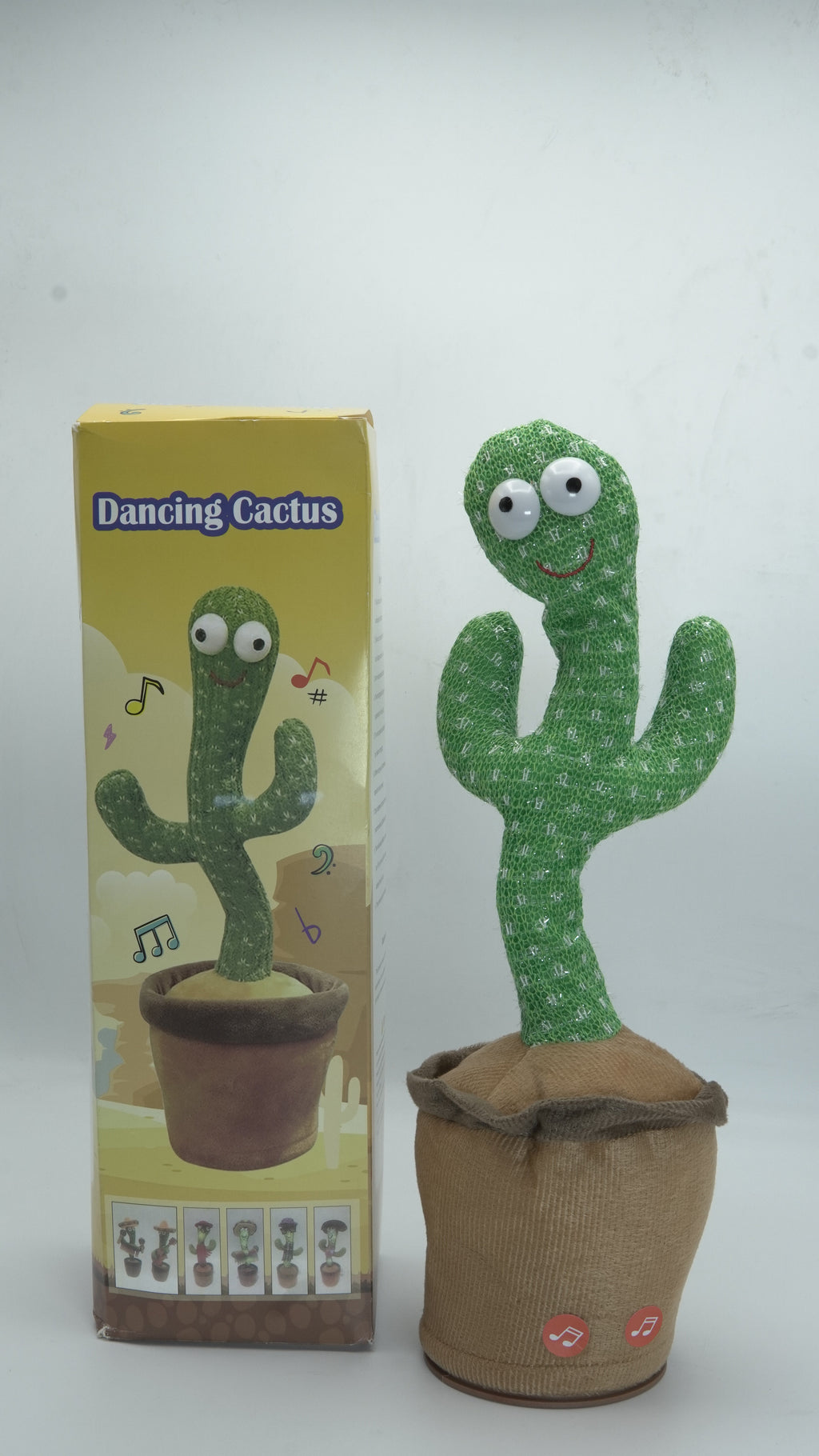 Interactive "Dancing Cactus" Talking, Singing, & Recording Plush Toy