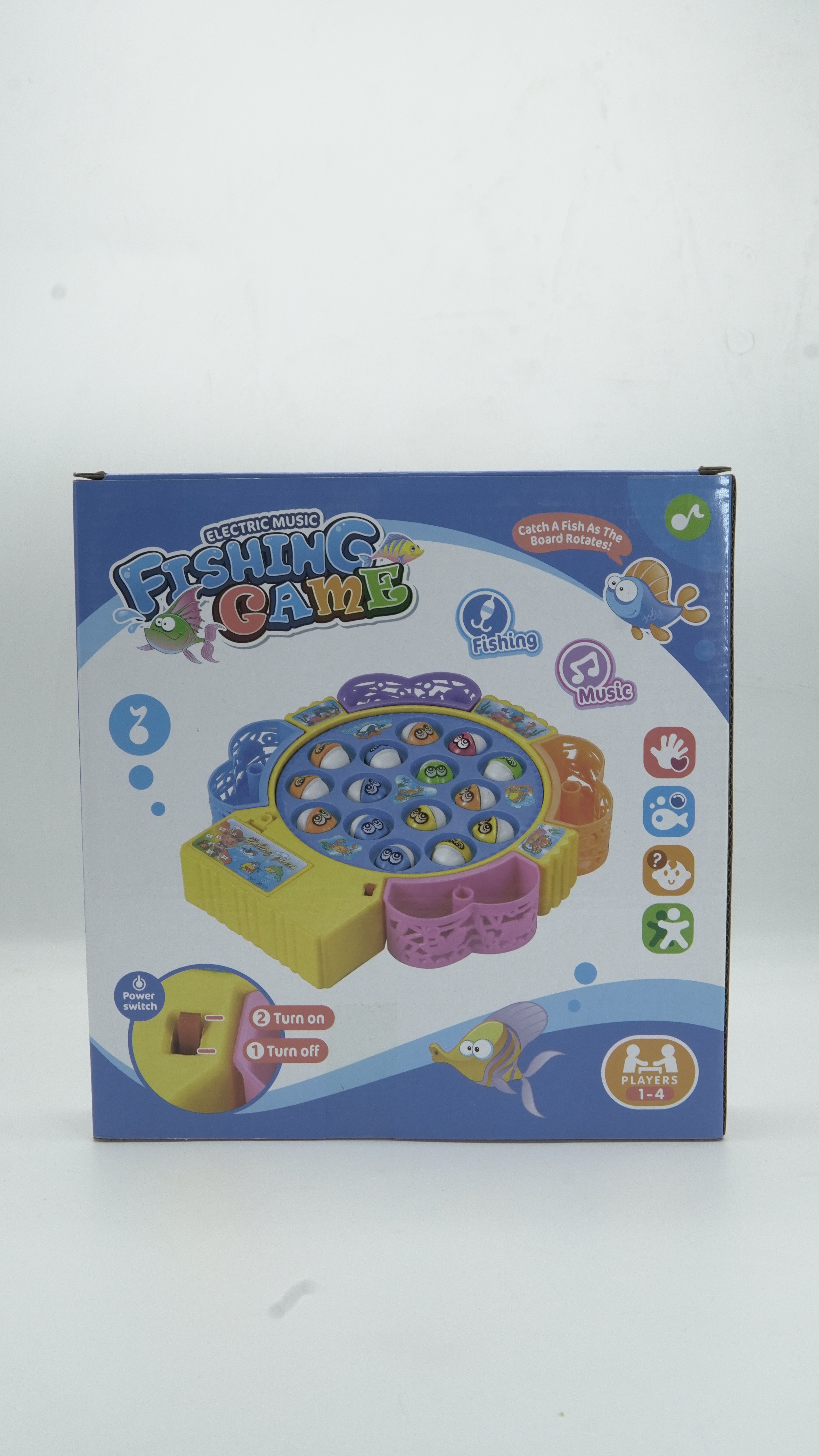 Interactive Kids' Electric Music Rotating Fishing Game (4 Players)