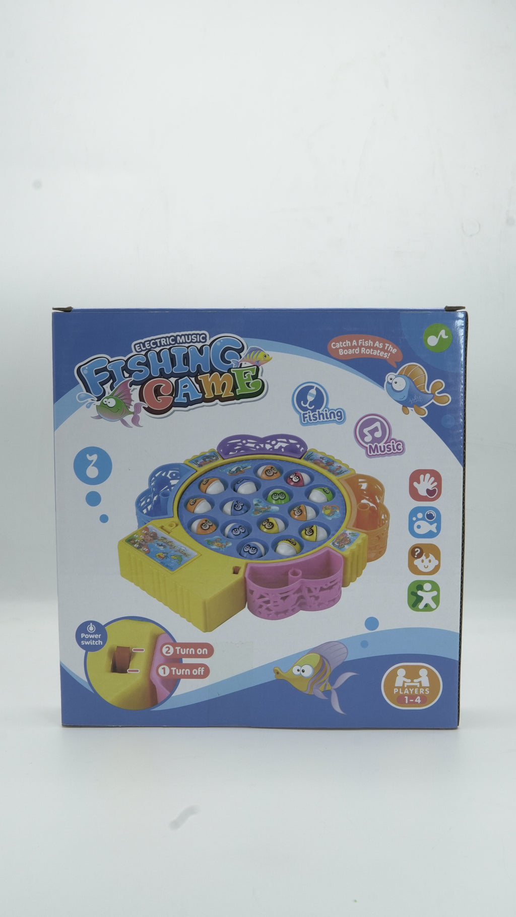Interactive Kids' Electric Music Rotating Fishing Game (4 Players)
