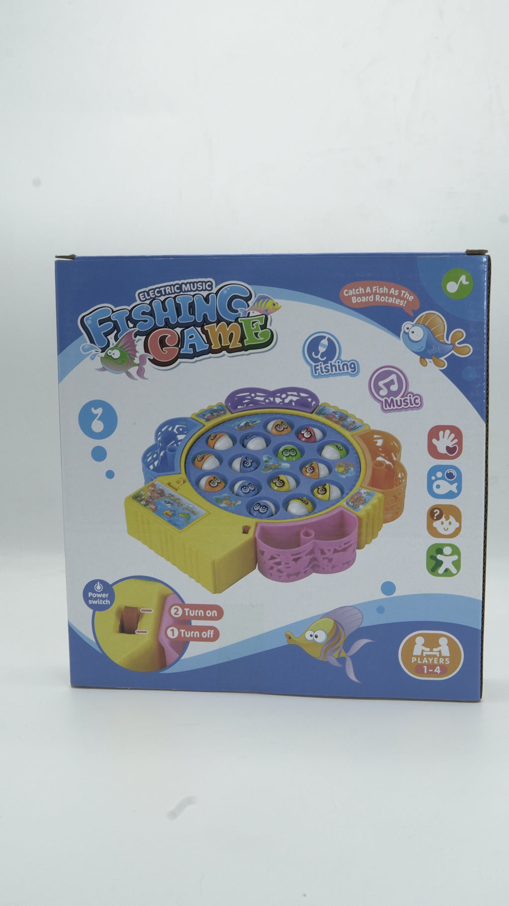 Interactive Kids' Electric Music Rotating Fishing Game (4 Players)