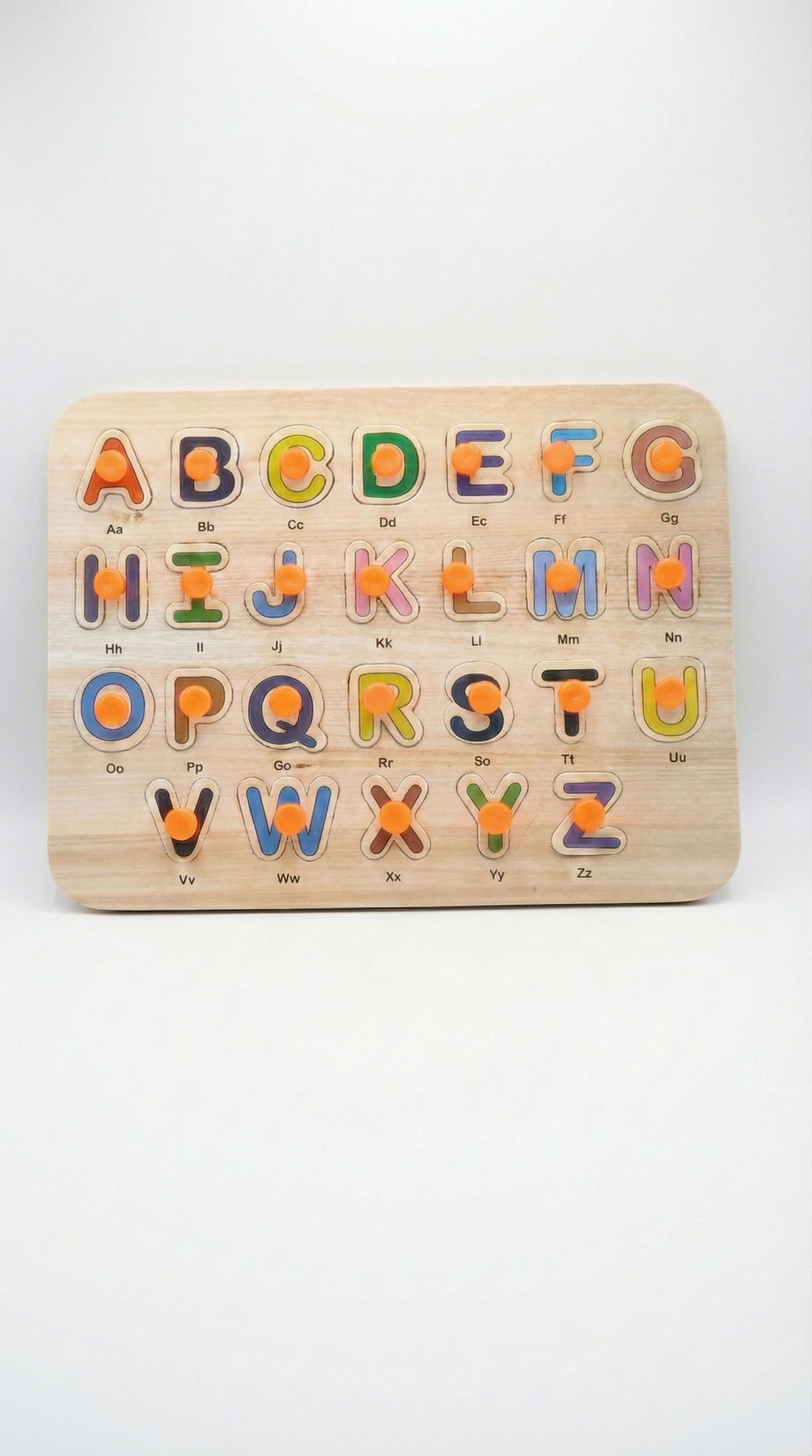 Wooden ABC Alphabet 3D Puzzle Board for Toddlers (Small Case)