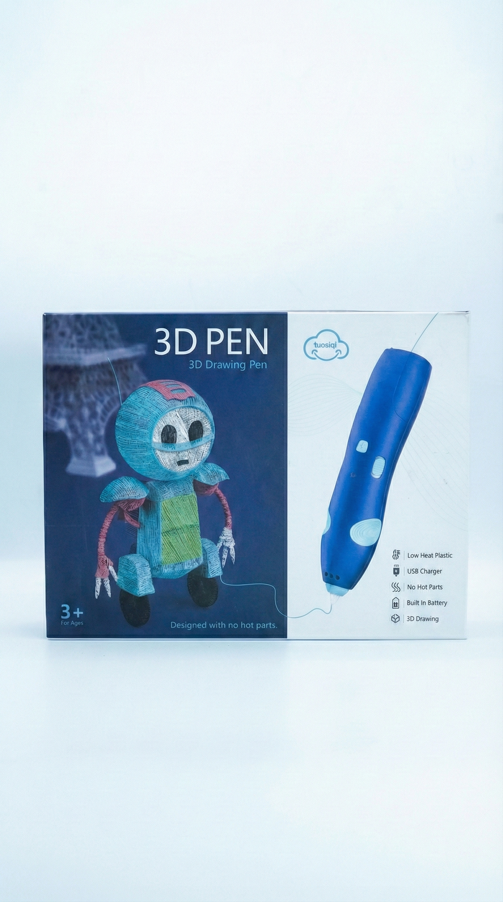 Rechargeable Low-Heat 3D Drawing Pen for Kids (Ages 3+)