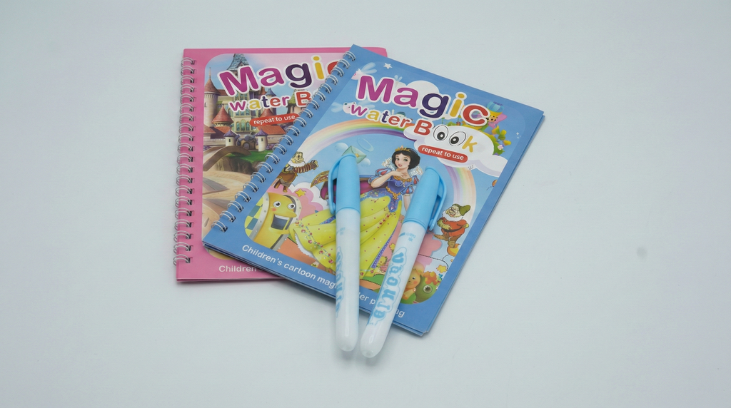 "Magic Water Book" Reusable & Mess-Free Kids' Coloring Book with Pen