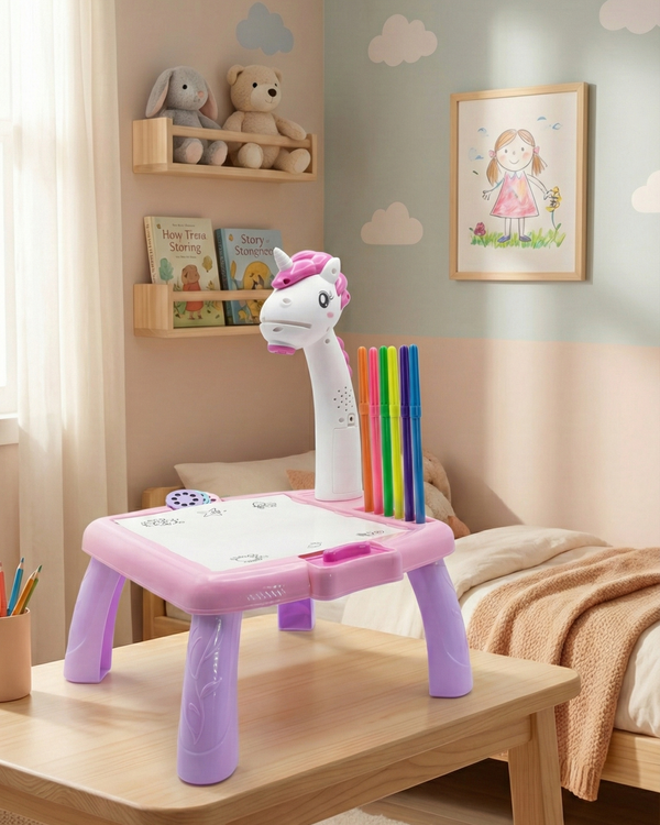 Complete Art Kit: Unicorn Projector Sketcher with Markers & Book
