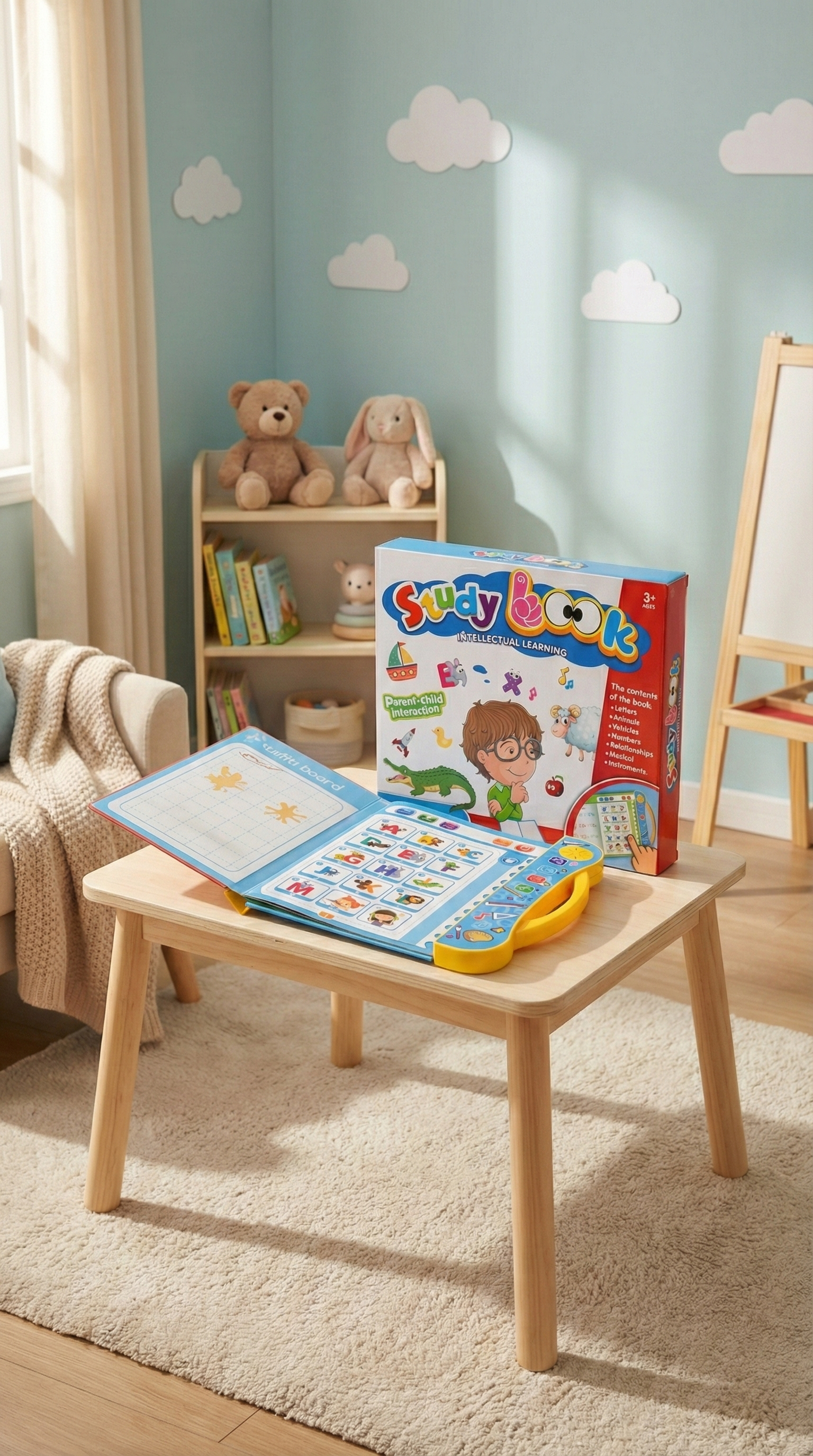 Interactive "Study Book" Intellectual Learning E-Book for Kids