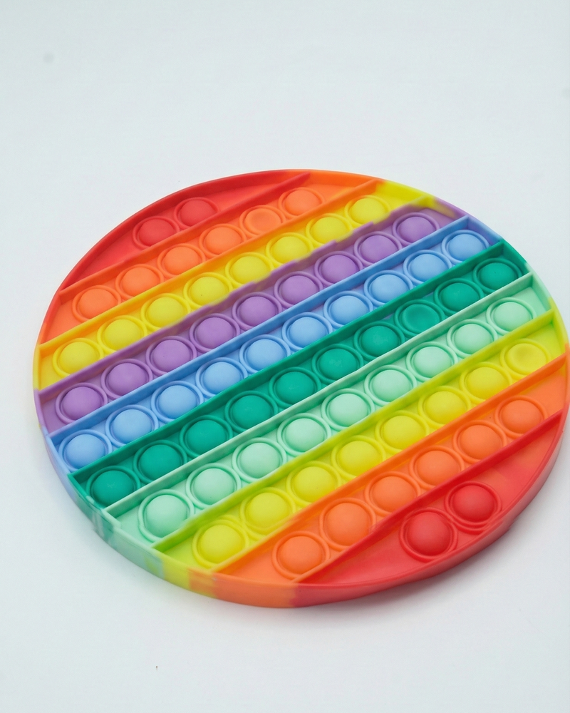 Rainbow Circle Push Pop Bubble Fidget Sensory Toy (Stress Reliever)