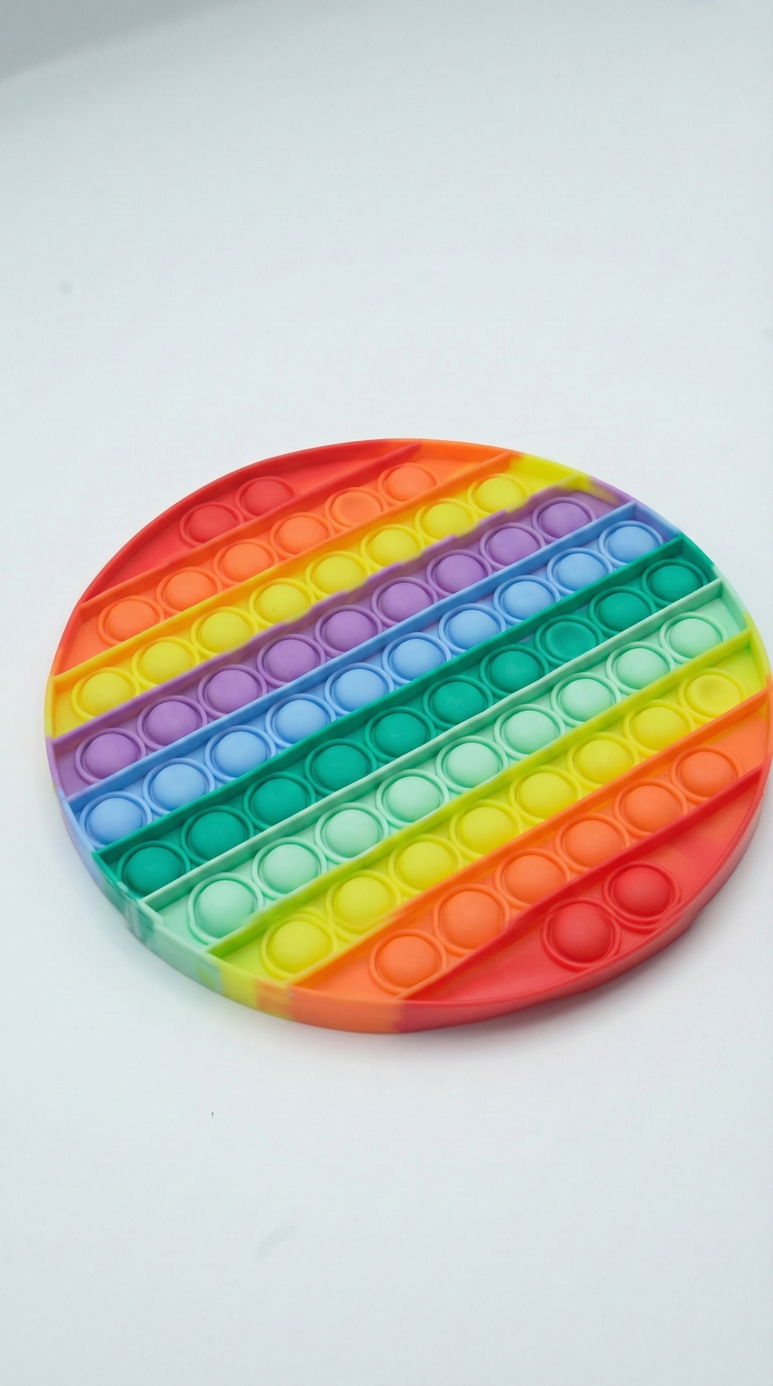 Rainbow Circle Push Pop Bubble Fidget Sensory Toy (Stress Reliever)