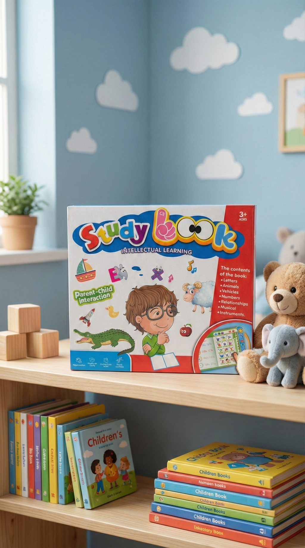 Intelligence Book | Interactive - Musical English Educational Phonetic Learning for 3 + Year Kids