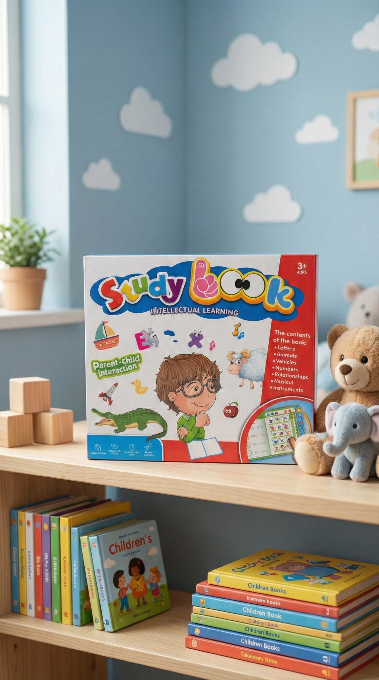 Intelligence Book | Interactive - Musical English Educational Phonetic Learning for 3 + Year Kids