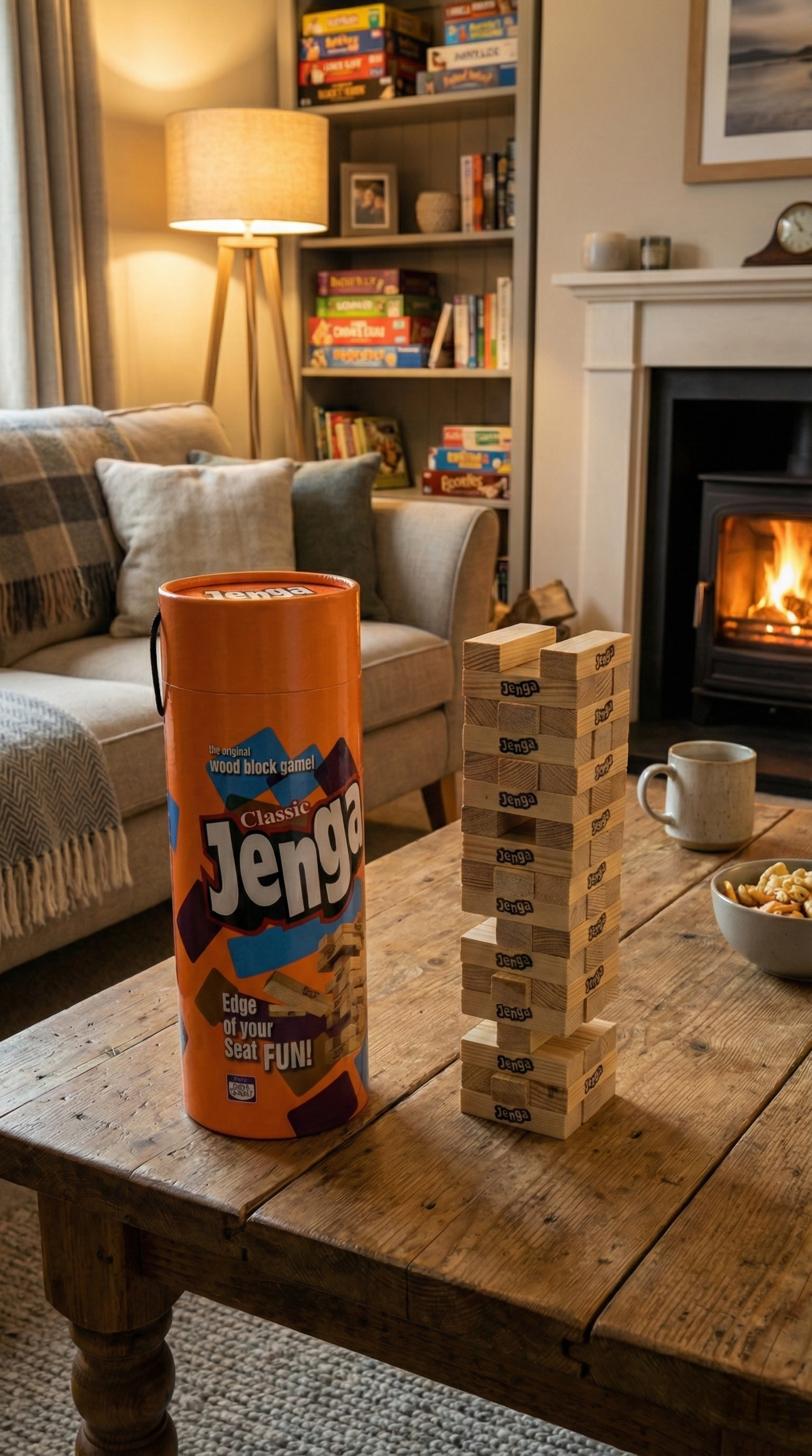 Handcrafted "Classic Jenga" Wood Block Stacking Game