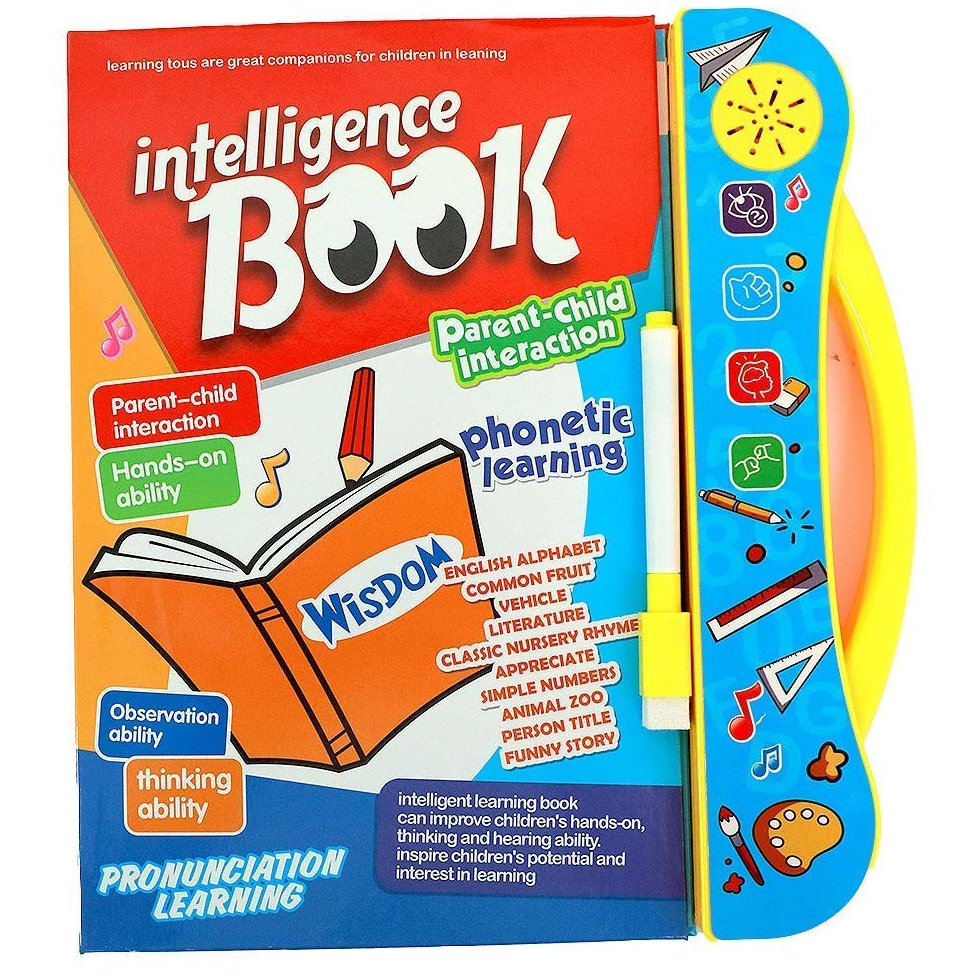 Intelligence Book | Interactive - Musical English Educational Phonetic Learning for 3 + Year Kids