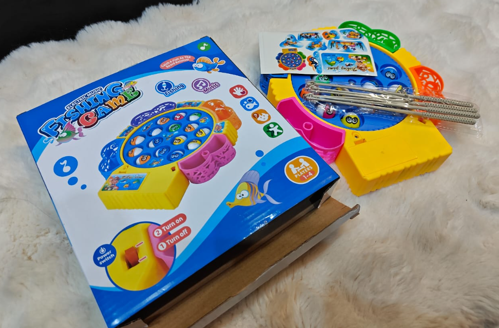 Classic Musical Rotating Magnetic Fishing Game for Kids