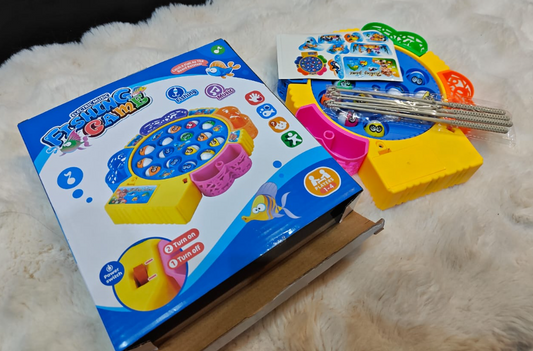 Classic Musical Rotating Magnetic Fishing Game for Kids